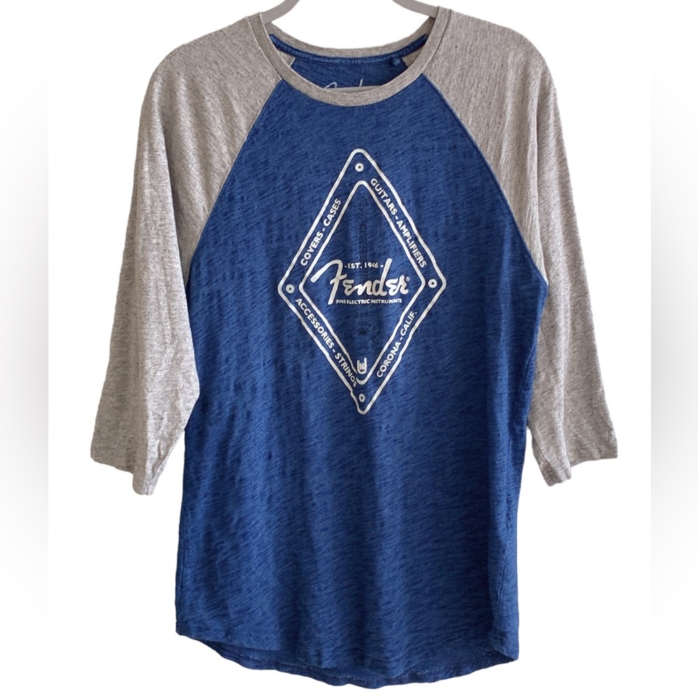 Lucky Brand Blue and Gray Raglan Shirt